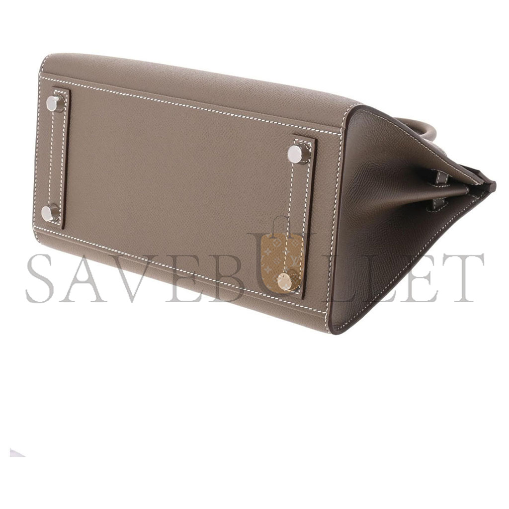 H**mes master birkin 25 epsom leather elephant gray silver buckle luxury bag 1024192050 (25*20*13cm)